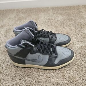 Nike Gray and Black High-Top Sneakers